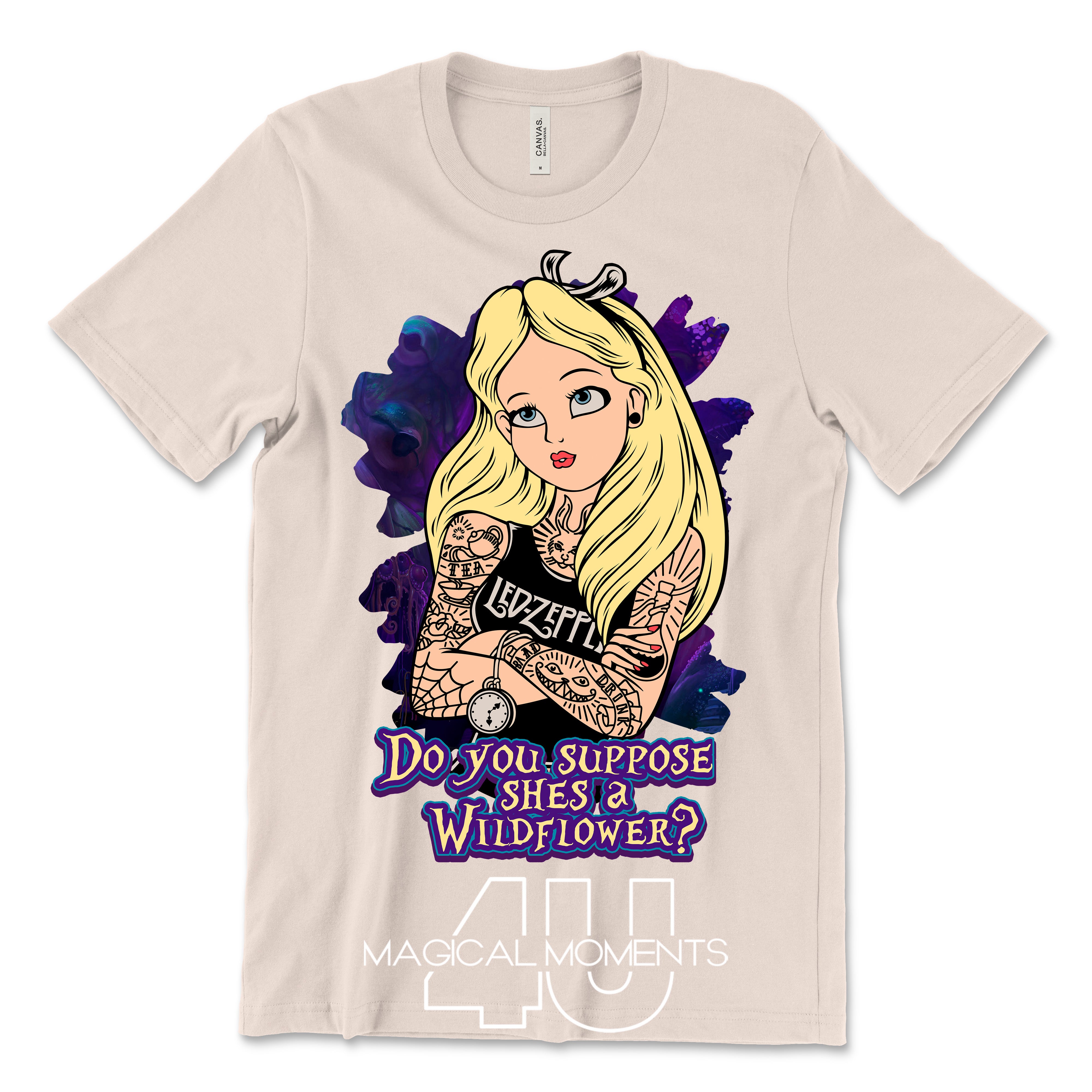 Alice in Wonderland Do You Suppose Shes A Wildflower? T-Shirt Design, Digital download PNG file