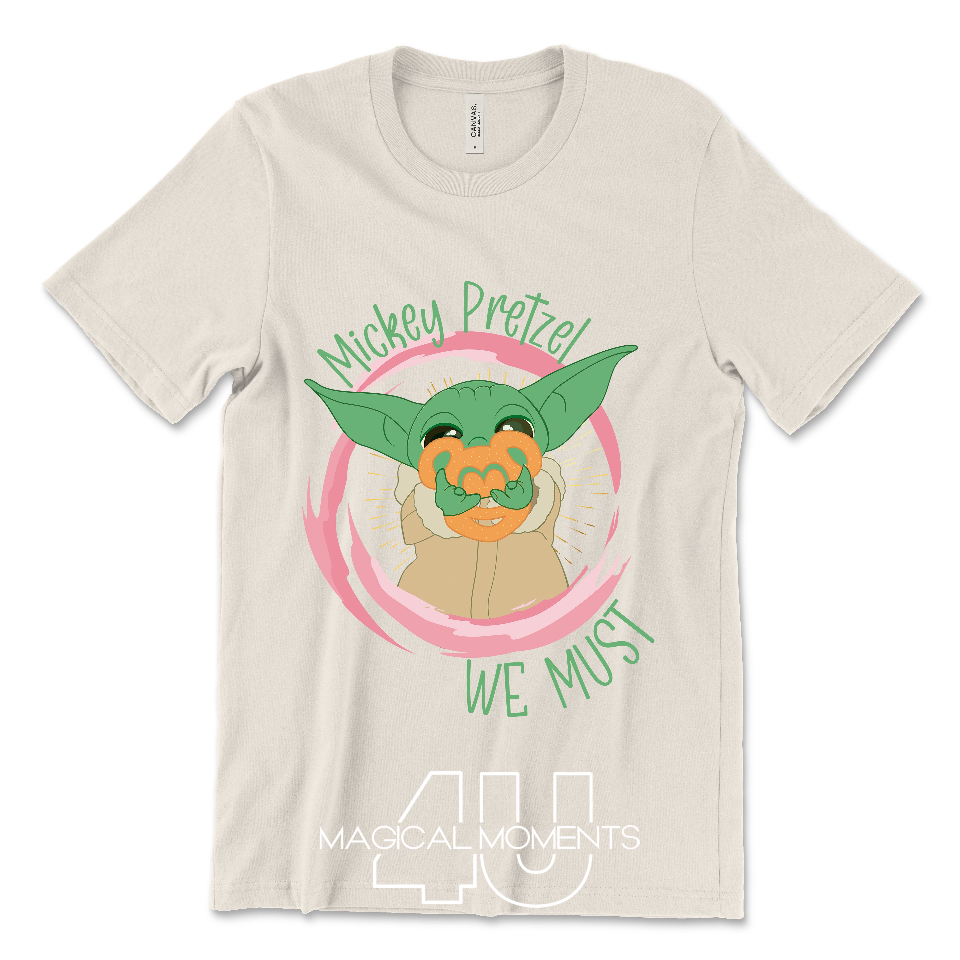 Baby Yoda Mickey Pretzel We Must T-Shirt Design, Digital Download PNG File