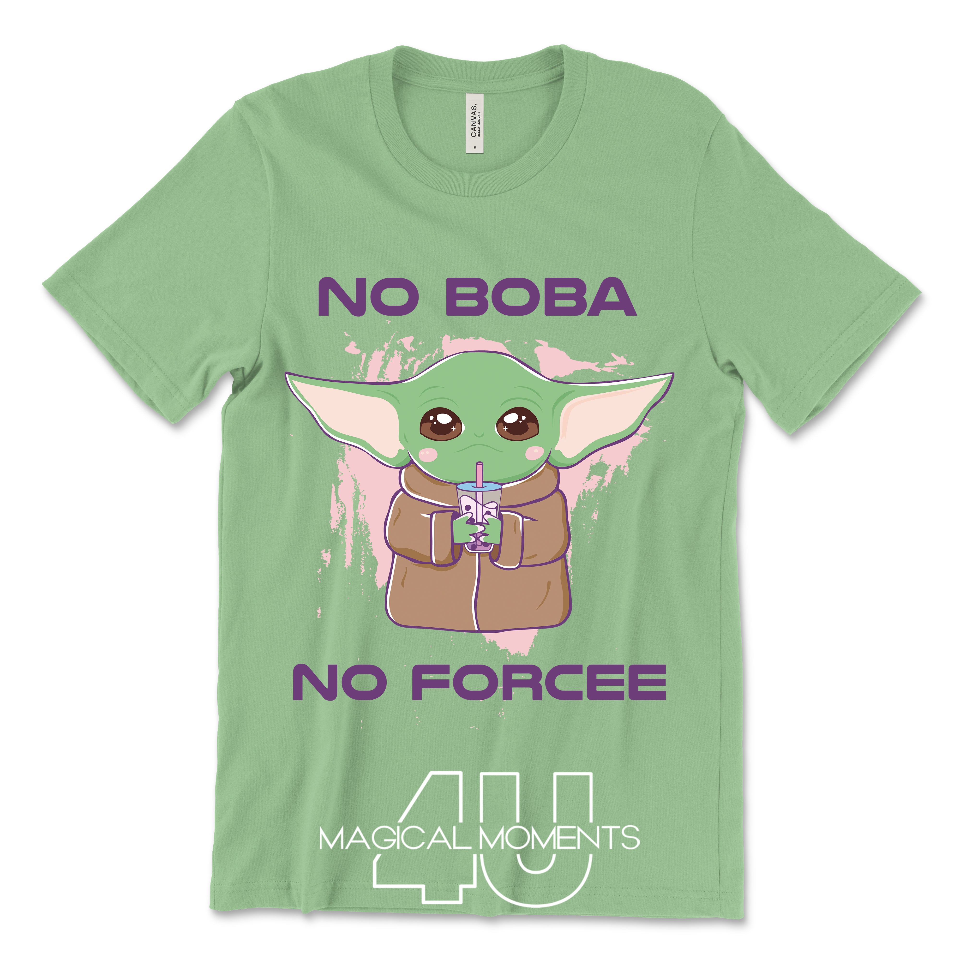 Baby Yoda No Boba No Forcee T-Shirt Design, Digital Download PNG File