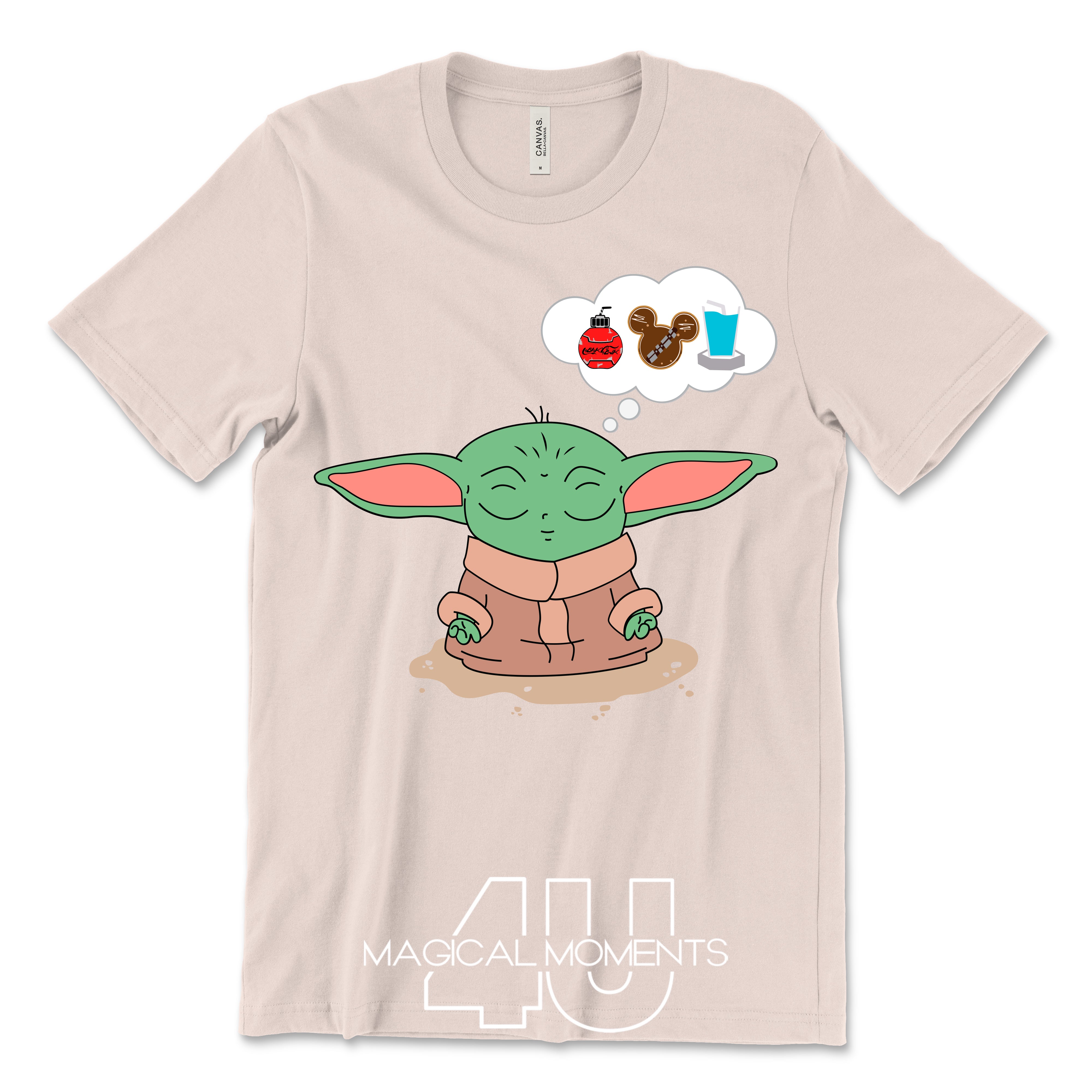 Baby Yoda Thinking T-Shirt Design, Digital Download PNG File