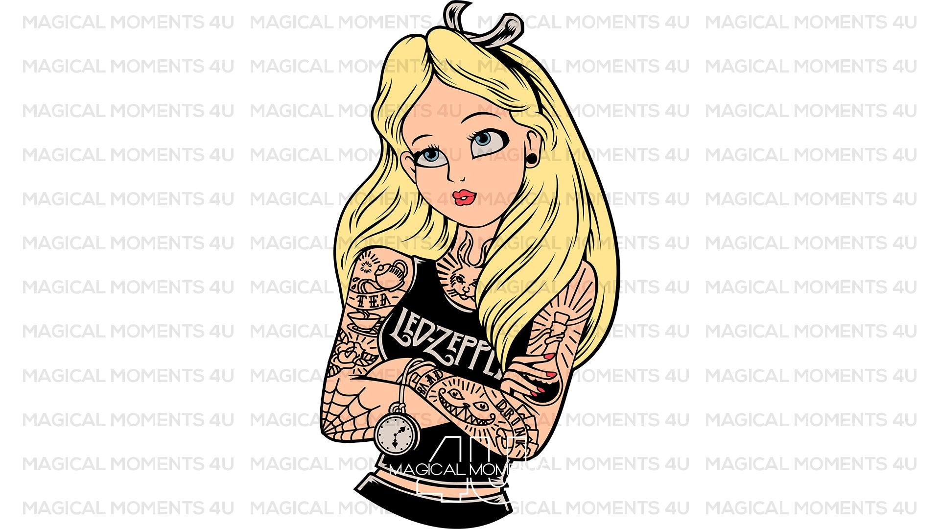 Disney Alice Rock SVG File, Digital Download, PNG, JPG, DXF