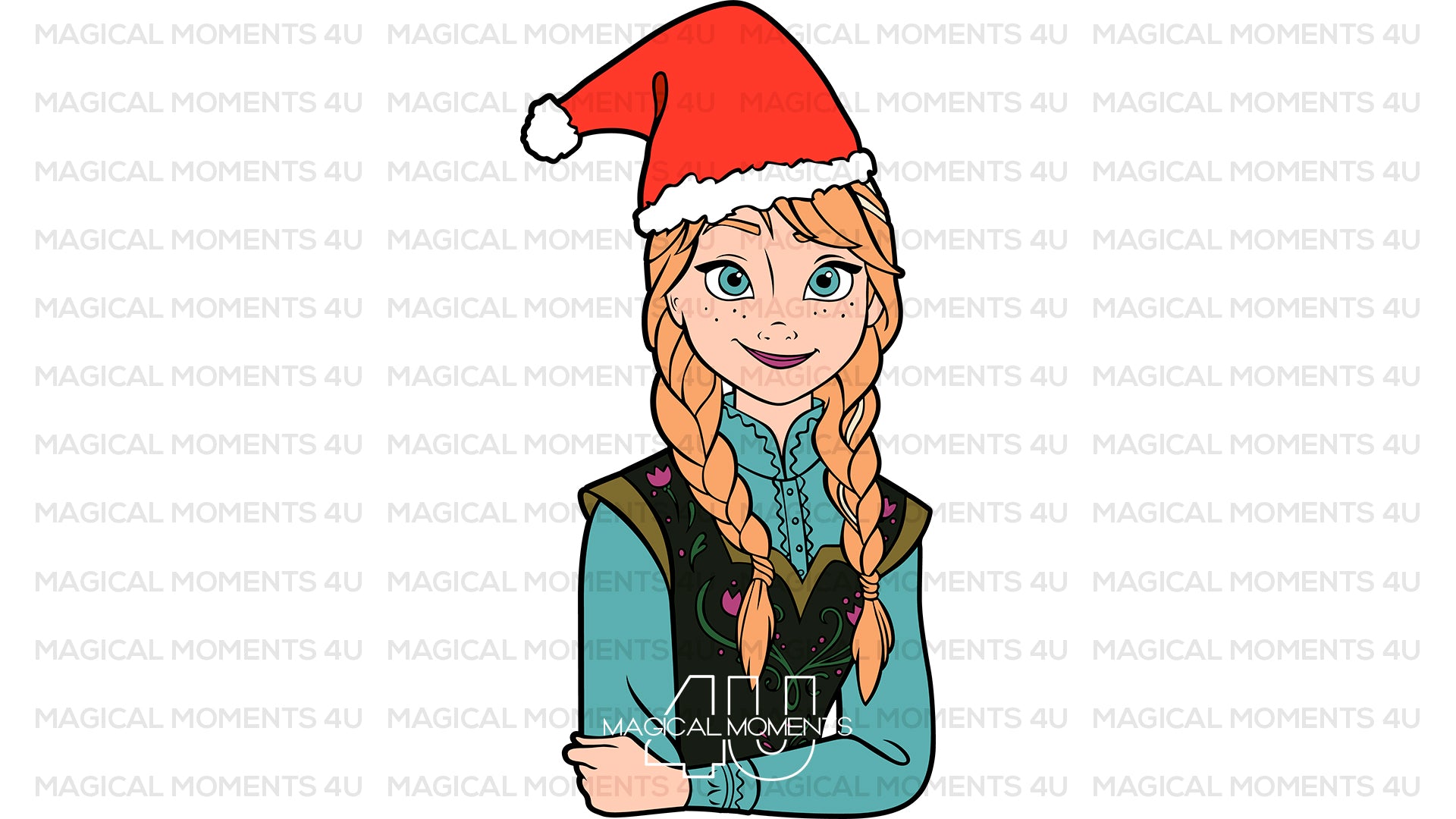 Disney Frozen Anna Christmas SVG File, Digital Download, PNG, JPG, DXF