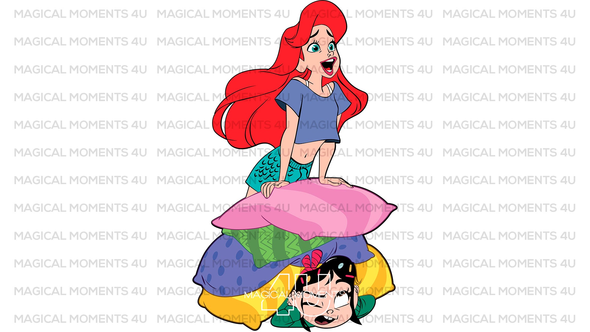 Disney Princess, Little Mermaid SVG, Ariel And Vanellope SVG File, Digital Download, PNG, JPG, DXF