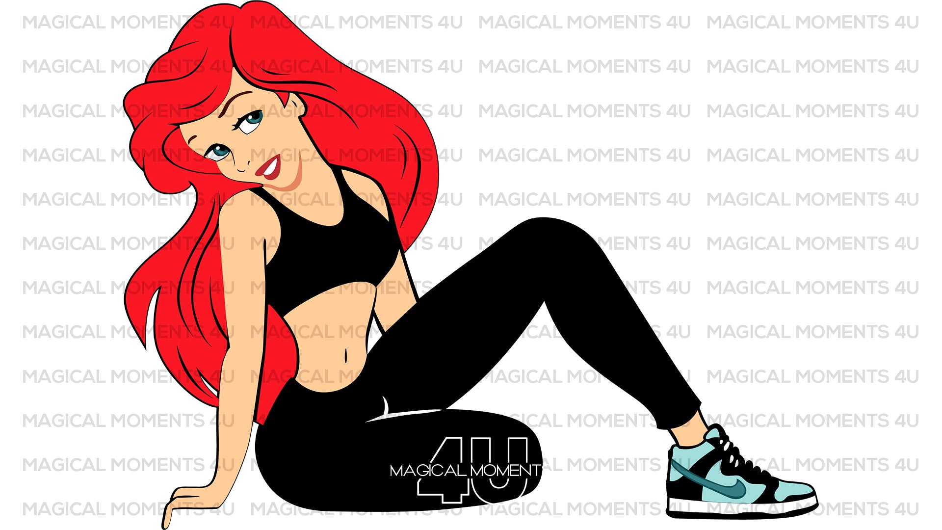 Disney Princess, Little Mermaid SVG, Ariel Sport SVG File, Digital Download, PNG, JPG, DXF